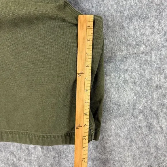 Duluth Cargo Shorts Mens 48 Olive Green Thick Canvas Workwear Utility Gusseted